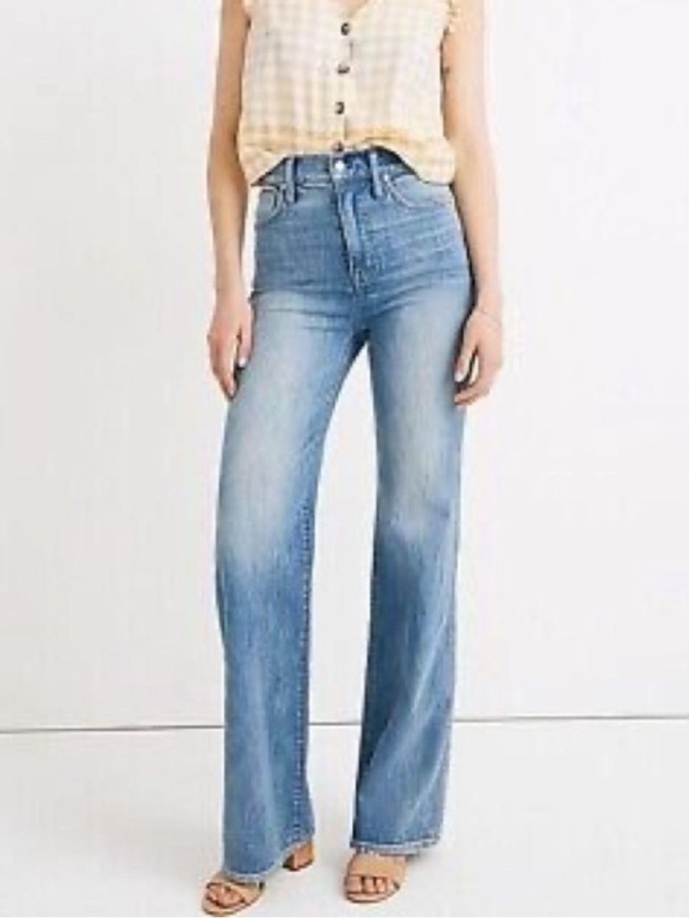 Madewell Light Blue High-Rise Wide-Leg Jeans